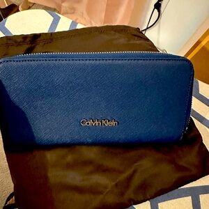 Calvin Klein Blue Polyethylene Wallet